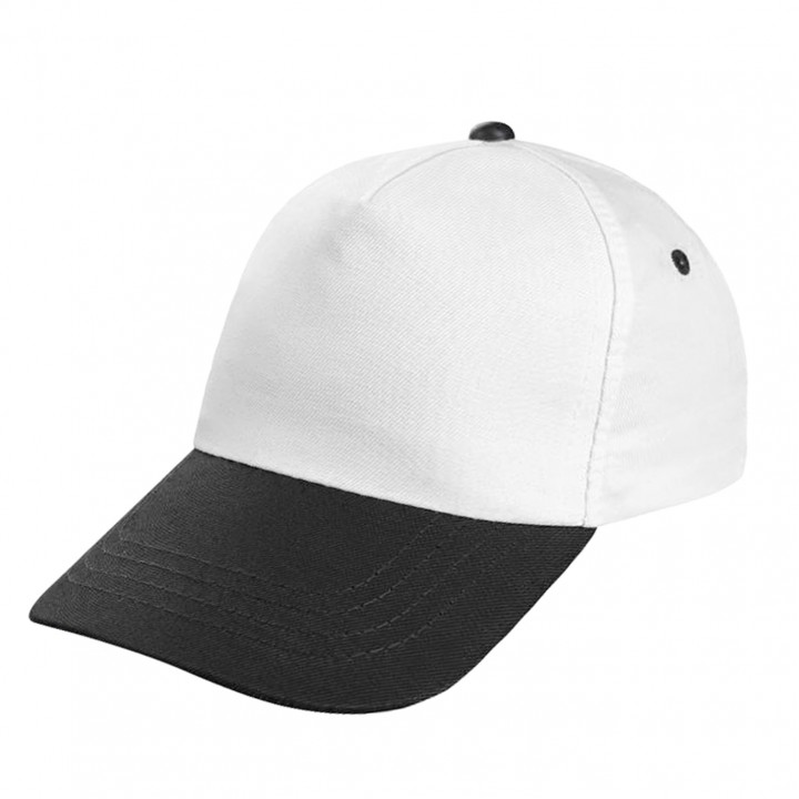 Siyah Siperli Beyaz 5 Panel Cırt Ayarlı Eşantiyon Şapka